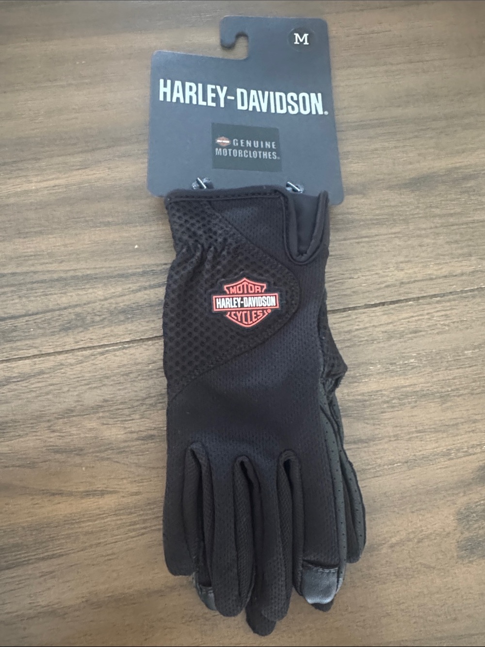 Harley-Davidson Black Mesh Women’s Riding Gloves with Logo